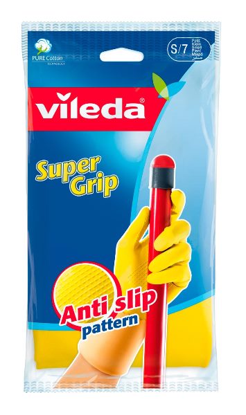 Перчатки универсальные Vileda Super Grip, размер S